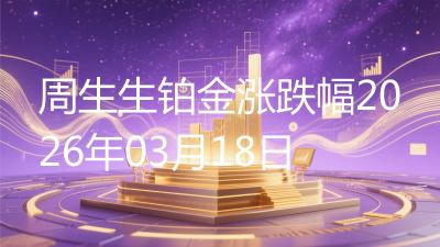 周生生铂金涨跌幅2026年03月18日