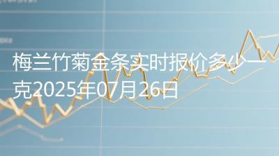 梅兰竹菊金条实时报价多少一克2025年07月26日