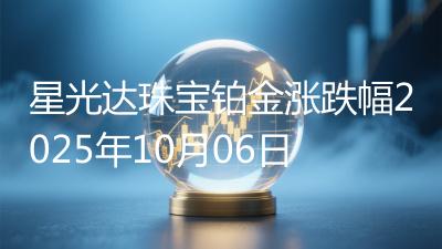星光达珠宝铂金涨跌幅2025年10月06日