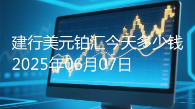 建行美元铂汇今天多少钱2025年06月07日