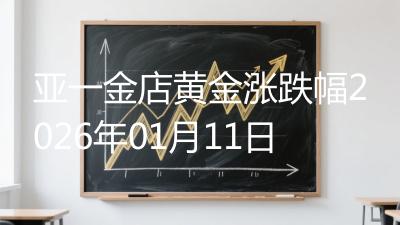 亚一金店黄金涨跌幅2026年01月11日
