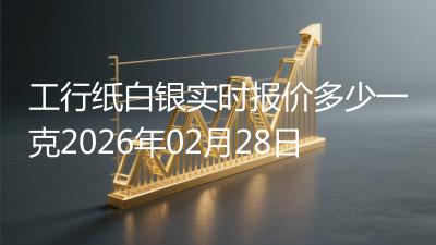 工行纸白银实时报价多少一克2026年02月28日