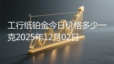 工行纸铂金今日价格多少一克2025年12月02日