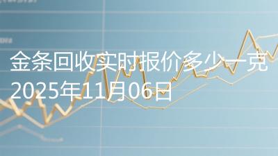 金条回收实时报价多少一克2025年11月06日