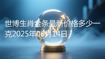 世博生肖金条最新价格多少一克2025年06月14日