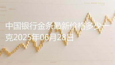 中国银行金条最新价格多少一克2025年06月28日