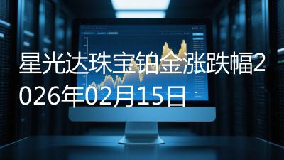 星光达珠宝铂金涨跌幅2026年02月15日
