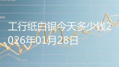 工行纸白银今天多少钱2026年01月28日