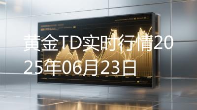 黄金TD实时行情2025年06月23日