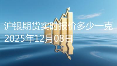 沪银期货实时报价多少一克2025年12月08日