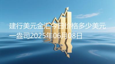 建行美元金汇今日价格多少美元一盎司2025年06月08日
