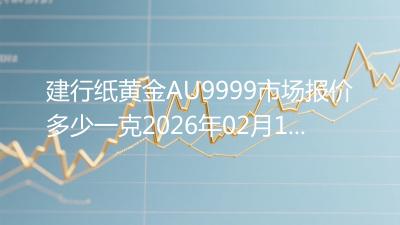 建行纸黄金AU9999市场报价多少一克2026年02月17日