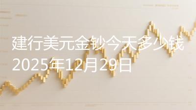 建行美元金钞今天多少钱2025年12月29日