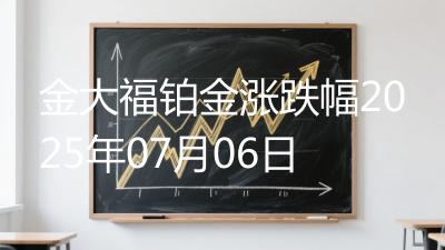 金大福铂金涨跌幅2025年07月06日