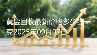 黄金回收最新价格多少钱一克2025年09月07日