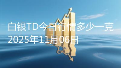 白银TD今日行情多少一克2025年11月06日