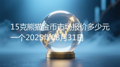 15克熊猫金币市场报价多少元一个2025年08月31日