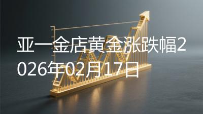 亚一金店黄金涨跌幅2026年02月17日