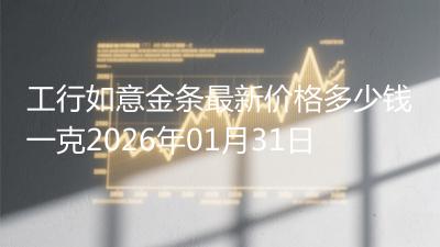 工行如意金条最新价格多少钱一克2026年01月31日