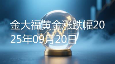 金大福黄金涨跌幅2025年09月20日