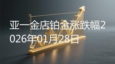 亚一金店铂金涨跌幅2026年01月28日
