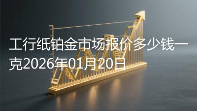工行纸铂金市场报价多少钱一克2026年01月20日