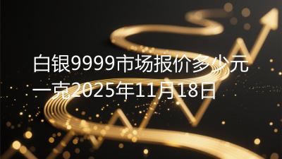 白银9999市场报价多少元一克2025年11月18日