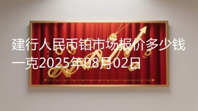 建行人民币铂市场报价多少钱一克2025年08月02日