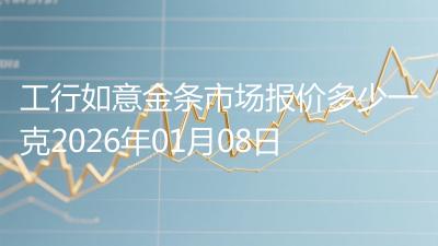工行如意金条市场报价多少一克2026年01月08日