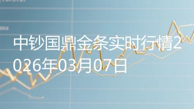 中钞国鼎金条实时行情2026年03月07日