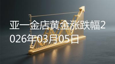 亚一金店黄金涨跌幅2026年03月05日