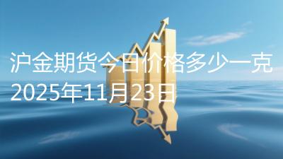 沪金期货今日价格多少一克2025年11月23日