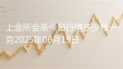 上金所金条今日行情多少钱一克2025年06月19日