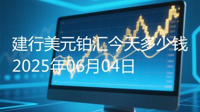 建行美元铂汇今天多少钱2025年06月04日