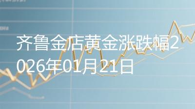 齐鲁金店黄金涨跌幅2026年01月21日