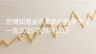 世博如意金条最新价格多少元一克2025年09月11日