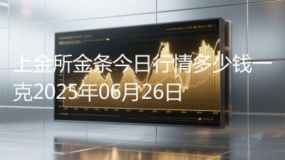 上金所金条今日行情多少钱一克2025年06月26日