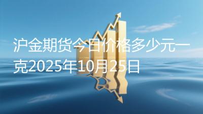沪金期货今日价格多少元一克2025年10月25日
