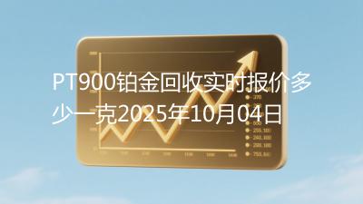 PT900铂金回收实时报价多少一克2025年10月04日