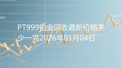 PT999铂金回收最新价格多少一克2026年01月04日