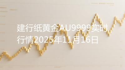 建行纸黄金AU9999实时行情2025年11月16日