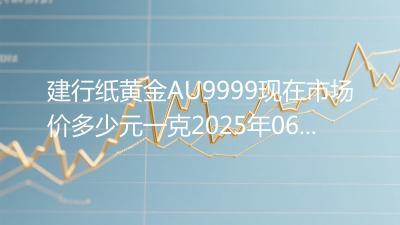 建行纸黄金AU9999现在市场价多少元一克2025年06月18日