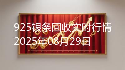 925银条回收实时行情2025年08月29日
