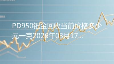 PD950钯金回收当前价格多少元一克2026年03月17日