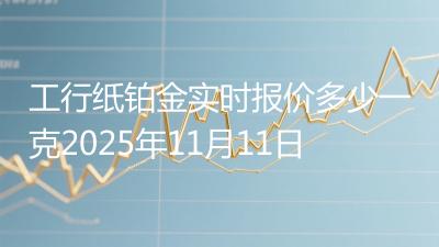 工行纸铂金实时报价多少一克2025年11月11日