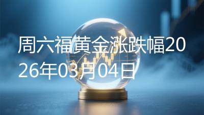 周六福黄金涨跌幅2026年03月04日