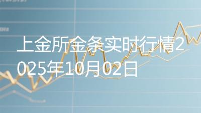 上金所金条实时行情2025年10月02日