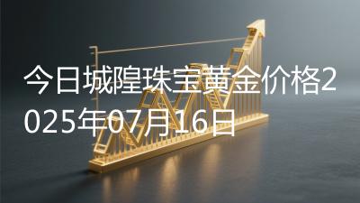 今日城隍珠宝黄金价格2025年07月16日