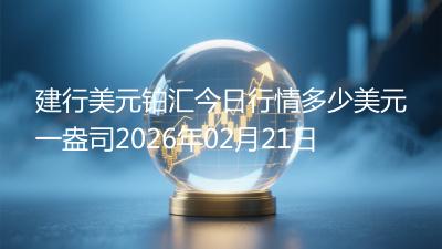 建行美元铂汇今日行情多少美元一盎司2026年02月21日