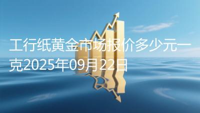 工行纸黄金市场报价多少元一克2025年09月22日